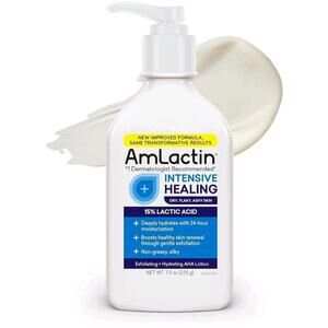 Intensive Healing Body Lotion for Dry Skin, 14.1 Oz Pump Bottle, 2-In-1 Exfoliat